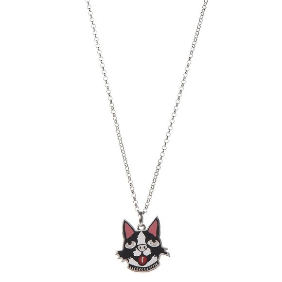 Gucci Enamel Bosco Dog Necklace in Silver - Picture 1 of 7